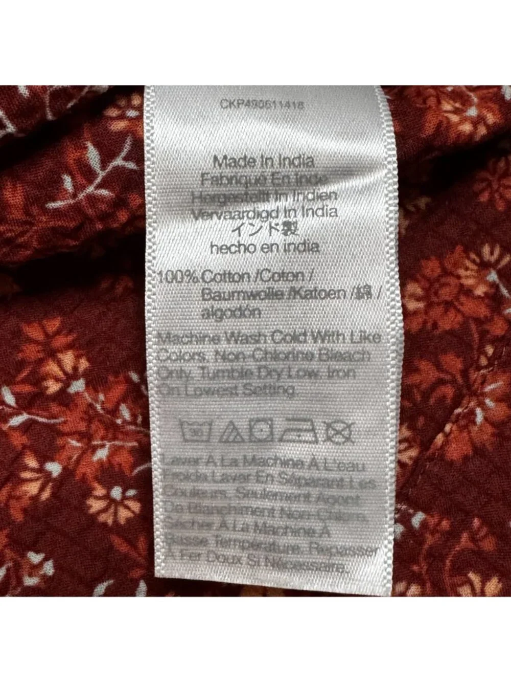 NWOT Madewell Emilina Mahogany Floral Cotton Button Blouse Size S MSRP $78